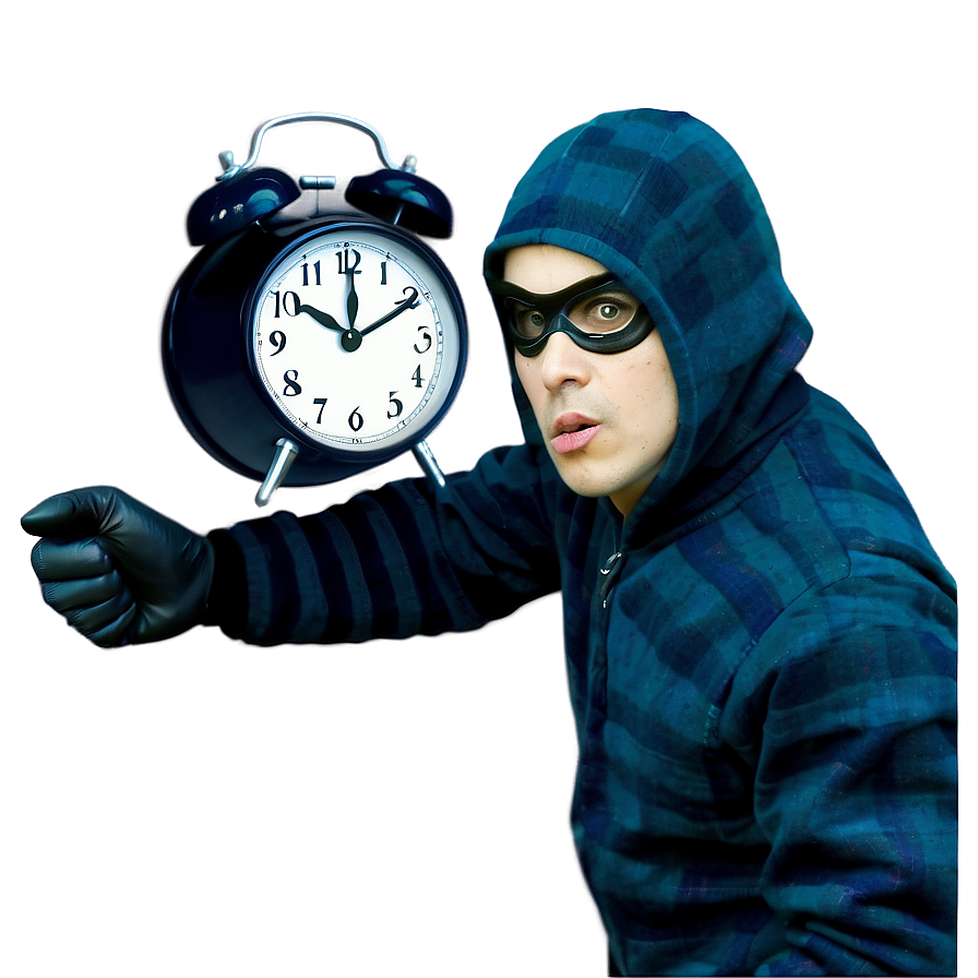 Robber With Alarm Clock Png Jxt