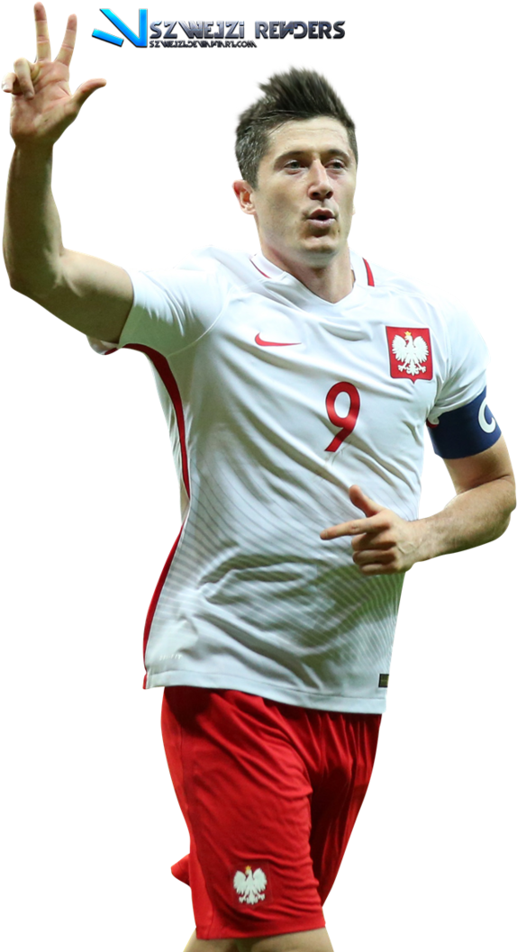 Robert Lewandowski Poland Kit Celebration