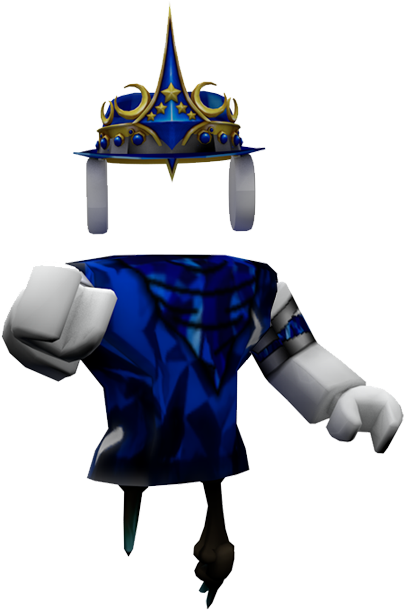 Roblox Avatarwith Crownand Blue Shirt