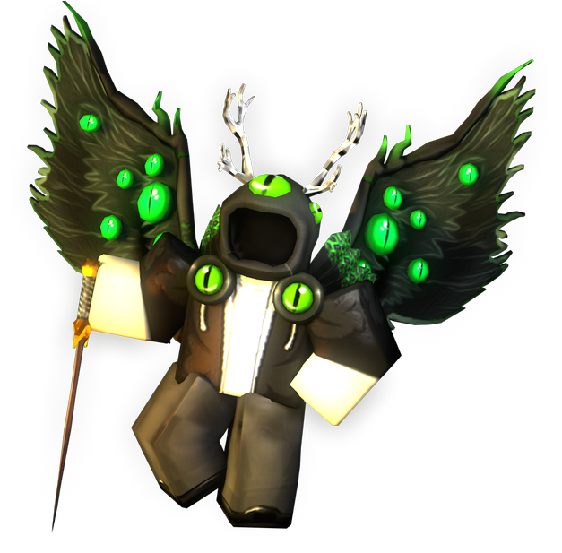 Roblox Characterwith Green Eyesand Wings