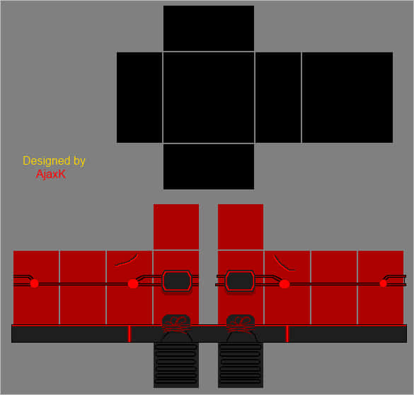 Roblox Red Ninja Outfit Template