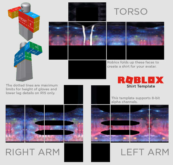 Roblox Shirt Template Galaxy Design