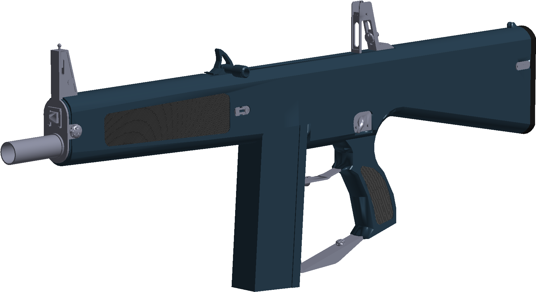 Roblox Styled Submachine Gun Render