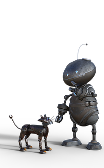 Robotand Mechanical Dog Friendship