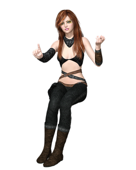 Rock Inspired Female Character Pose