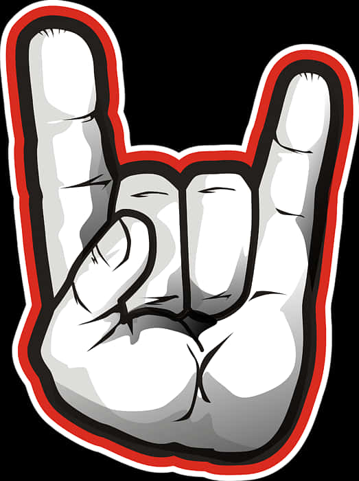 Rockand Roll Hand Sign Illustration