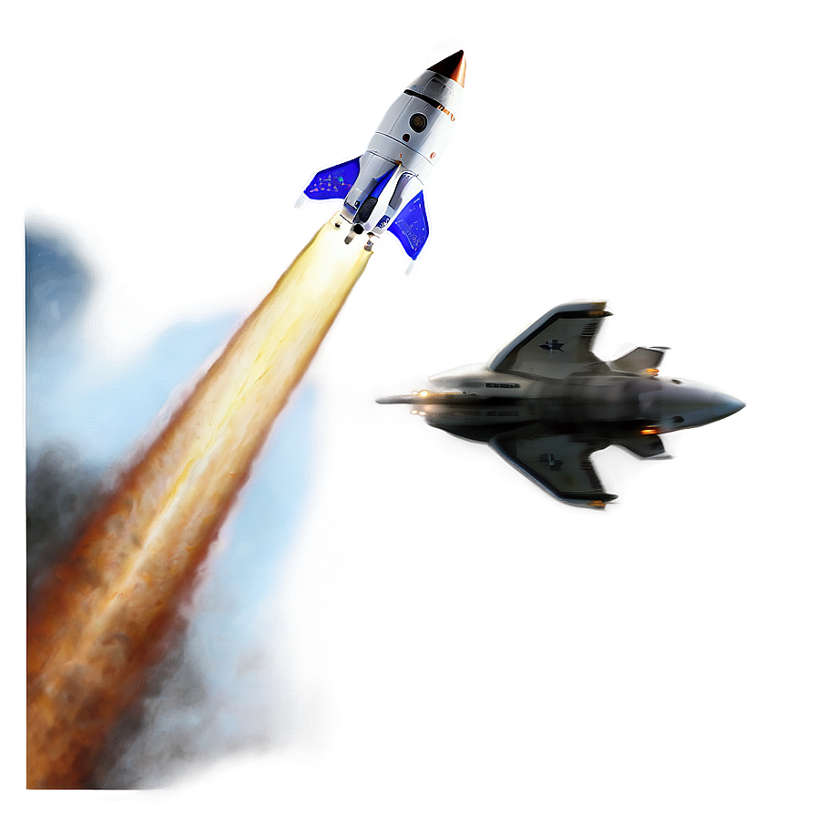 Rocket In Flight Png 3