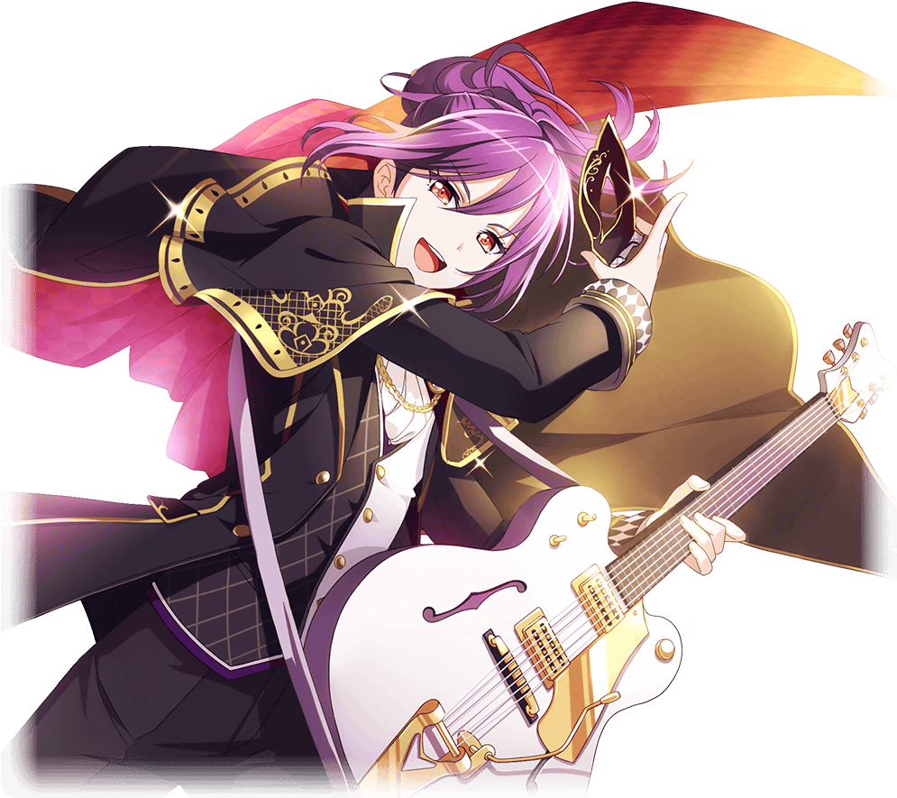 Rockstar Anime Character Playing Guitar