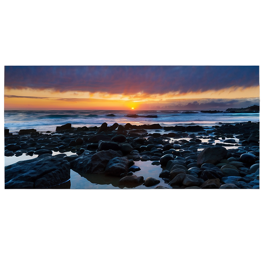 Rocky Coastline At Sunrise Photo Png Sbn