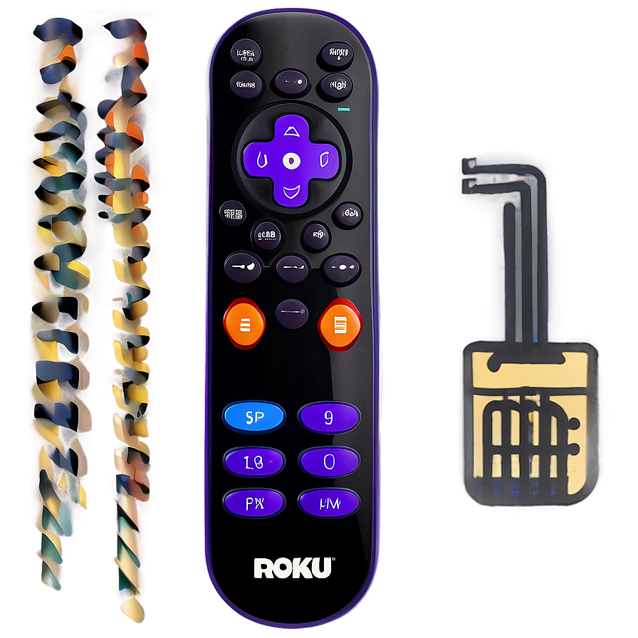 Roku Remote With Buttons Png Unn40