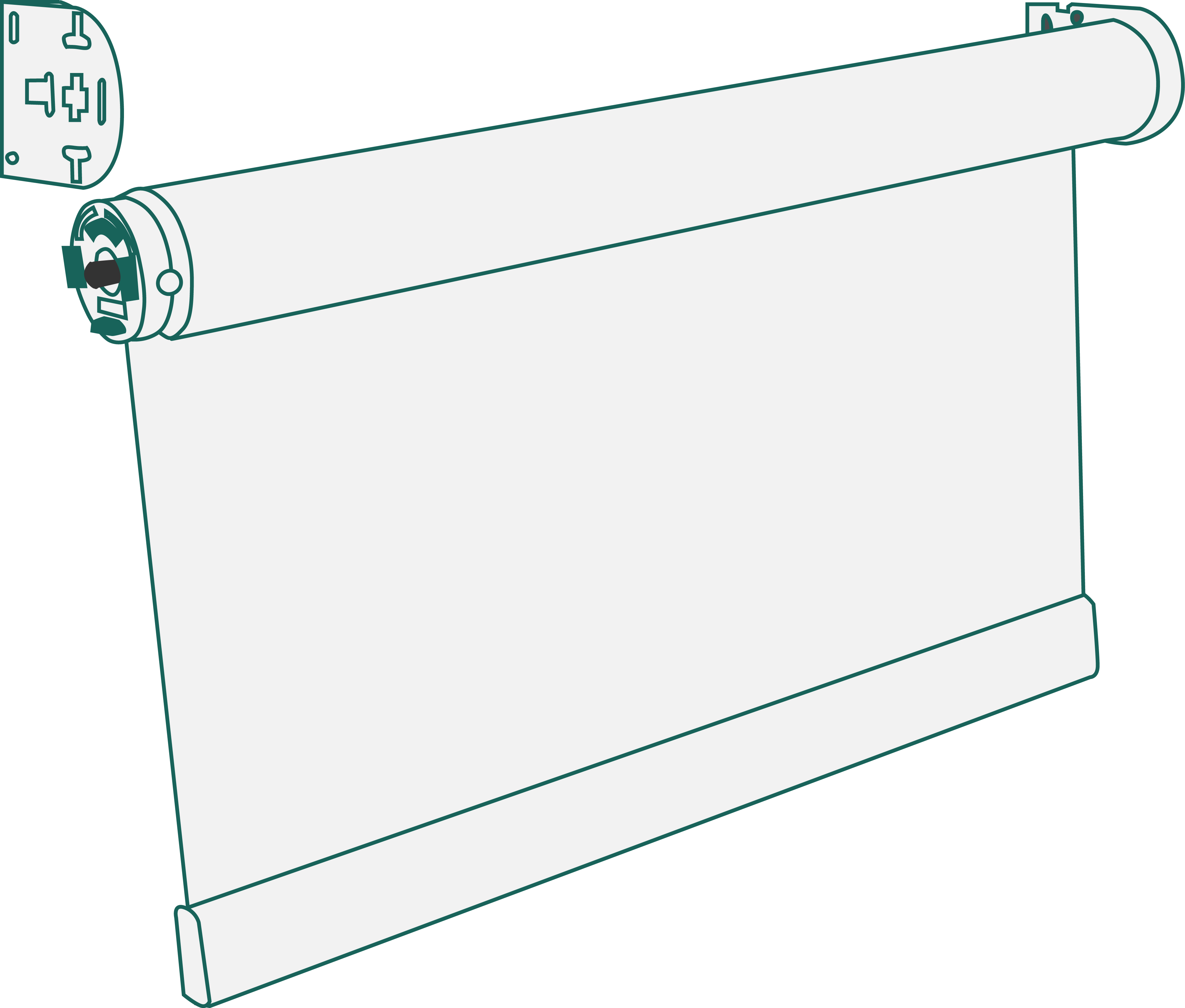 Rolled Down Window Blind Illustration