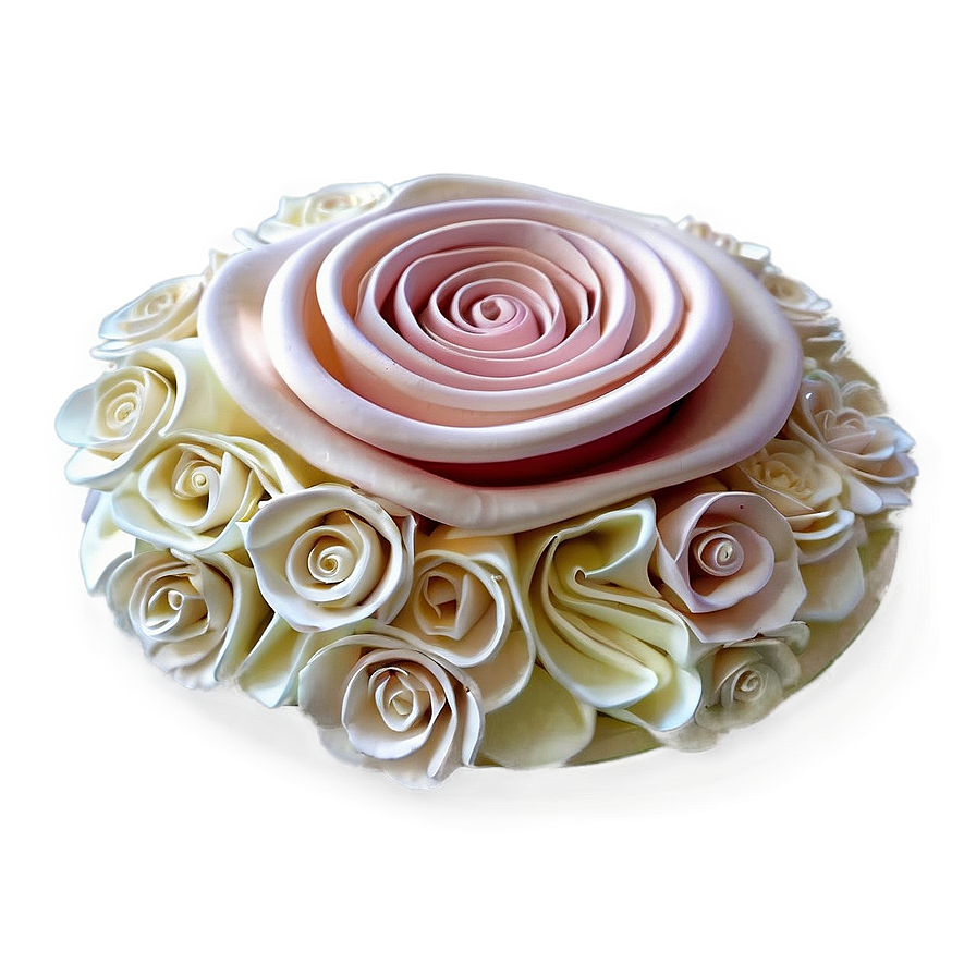 Rolled Flower Cake Topper Png Vib96