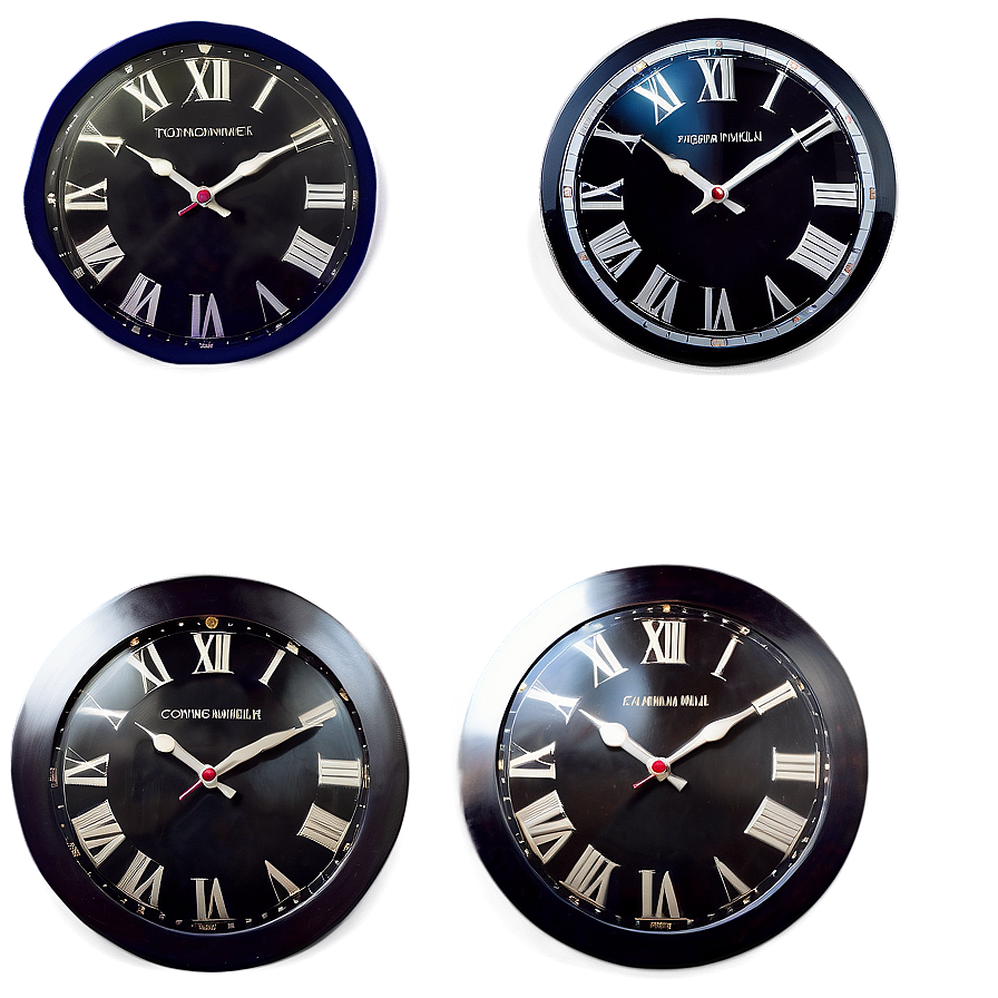 Roman Numerals Wall Clock Png Ses