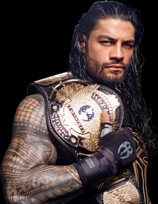 Roman Reigns Champion Pose