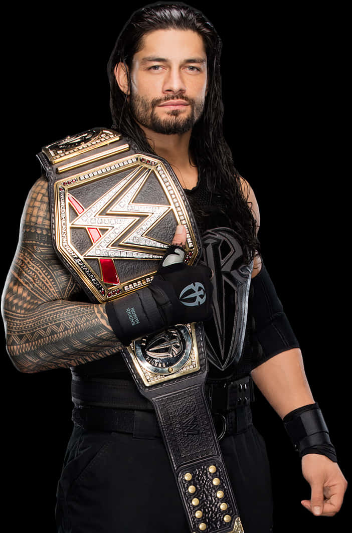 Roman Reigns W W E Champion Portrait