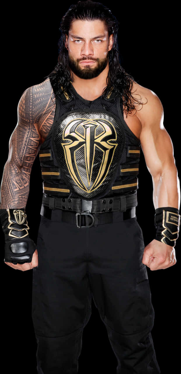 Roman Reigns Wrestler Pose