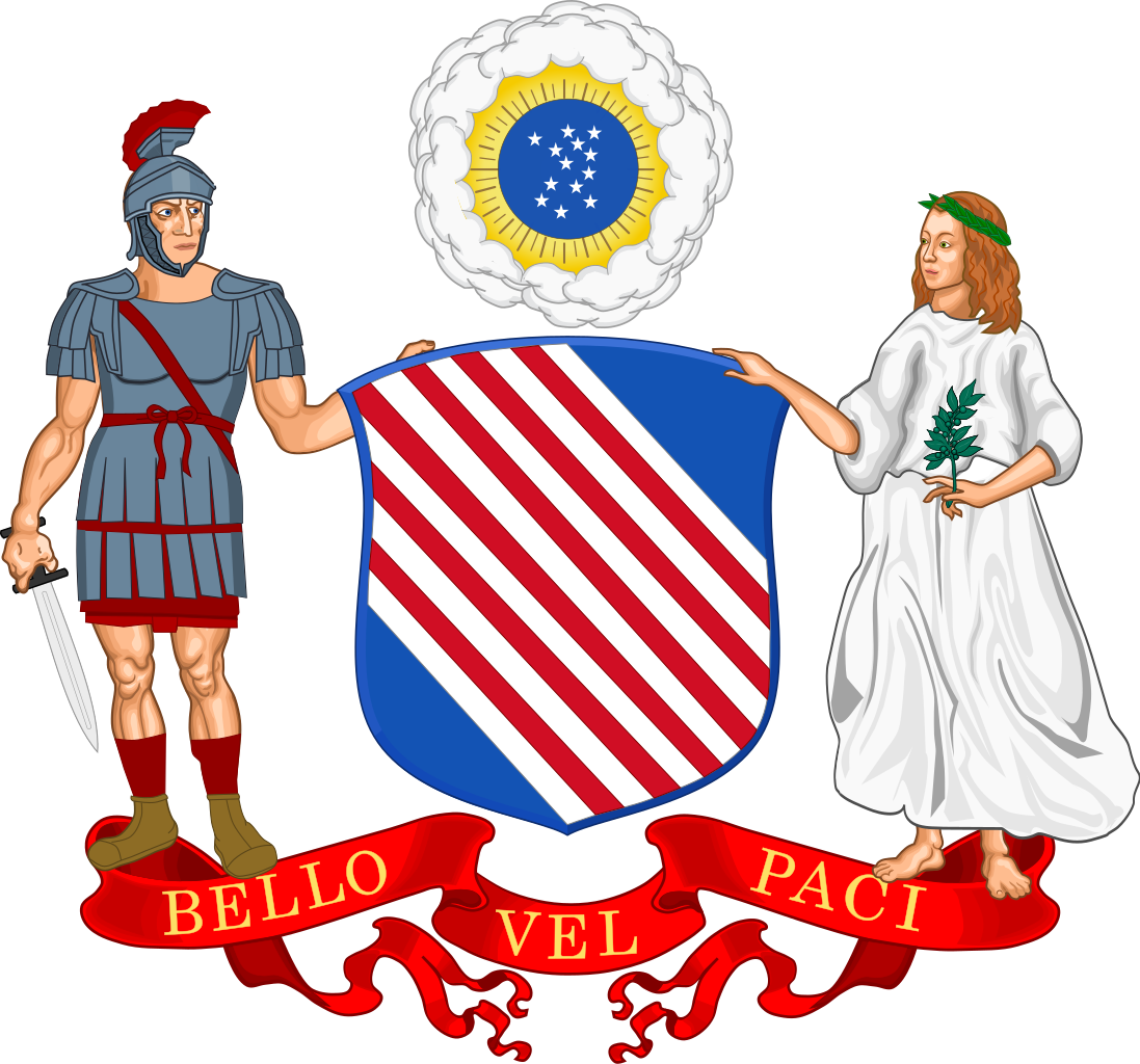 Roman Soldier And Peace Figure With Crest