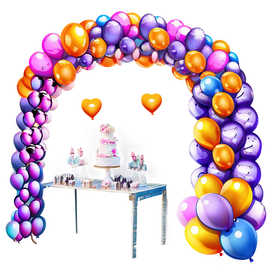 Romantic Balloon Garland Setups Png Vrt