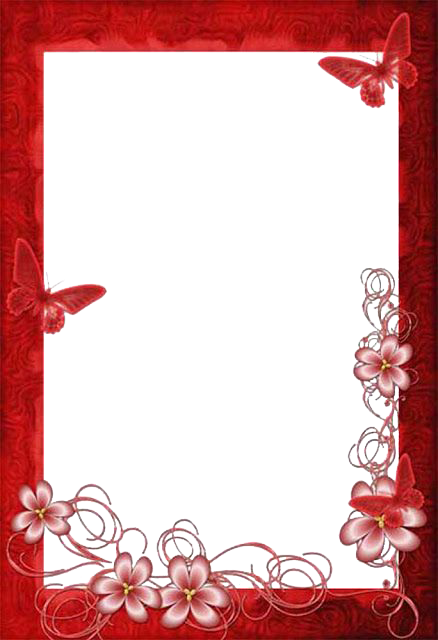 Romantic Butterfly Floral Love Frame