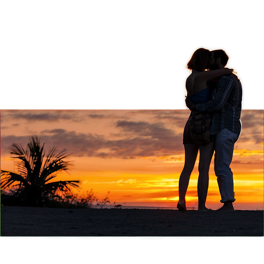 Romantic Couple Sunset Png 05212024