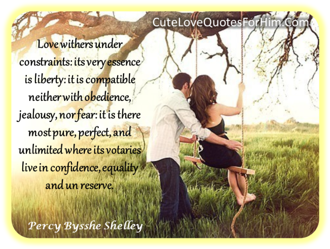 Romantic Couple Swing Quote Shelley