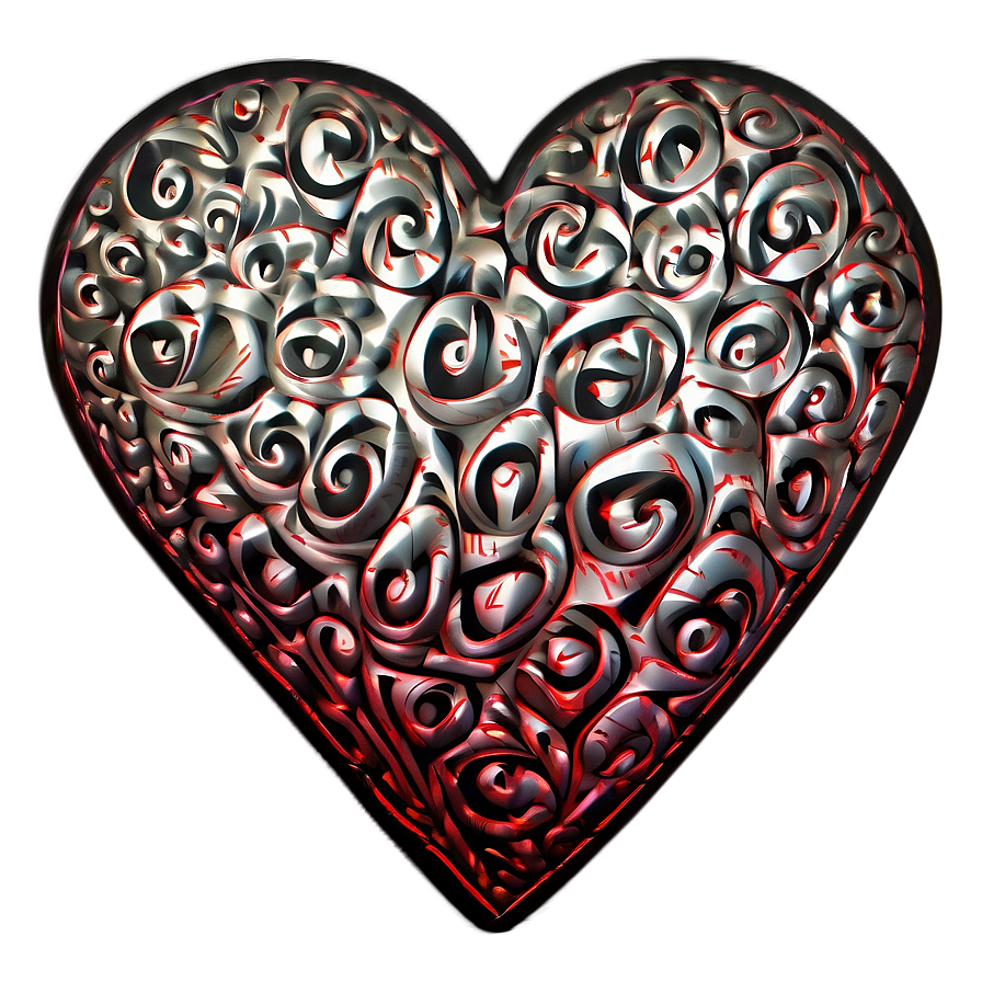 Romantic Doodle Heart Png 64