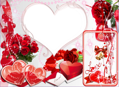 Romantic Heart Photo Frame Template