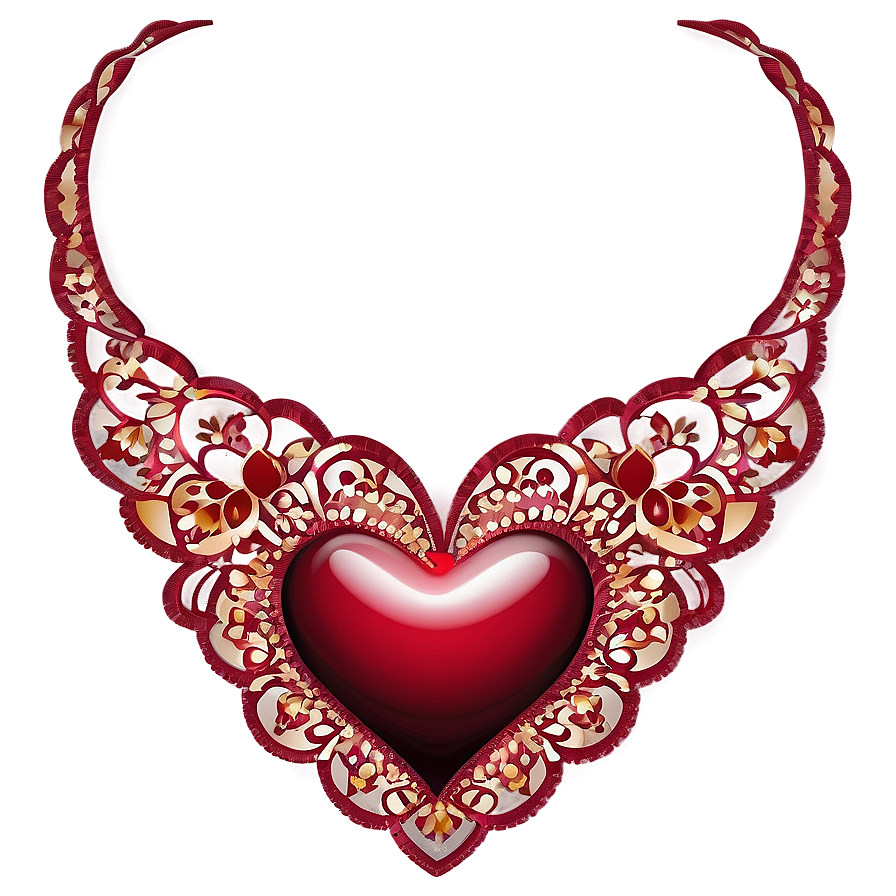 Romantic Lace Heart Png 82