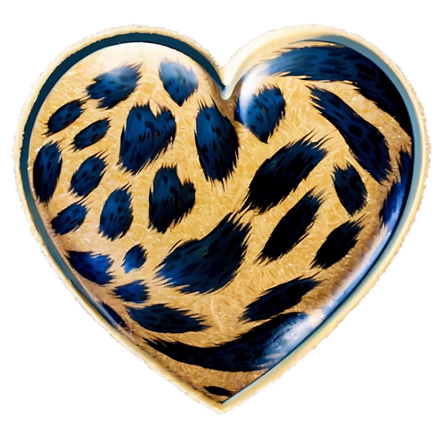 Romantic Leopard Heart Image Png 06282024