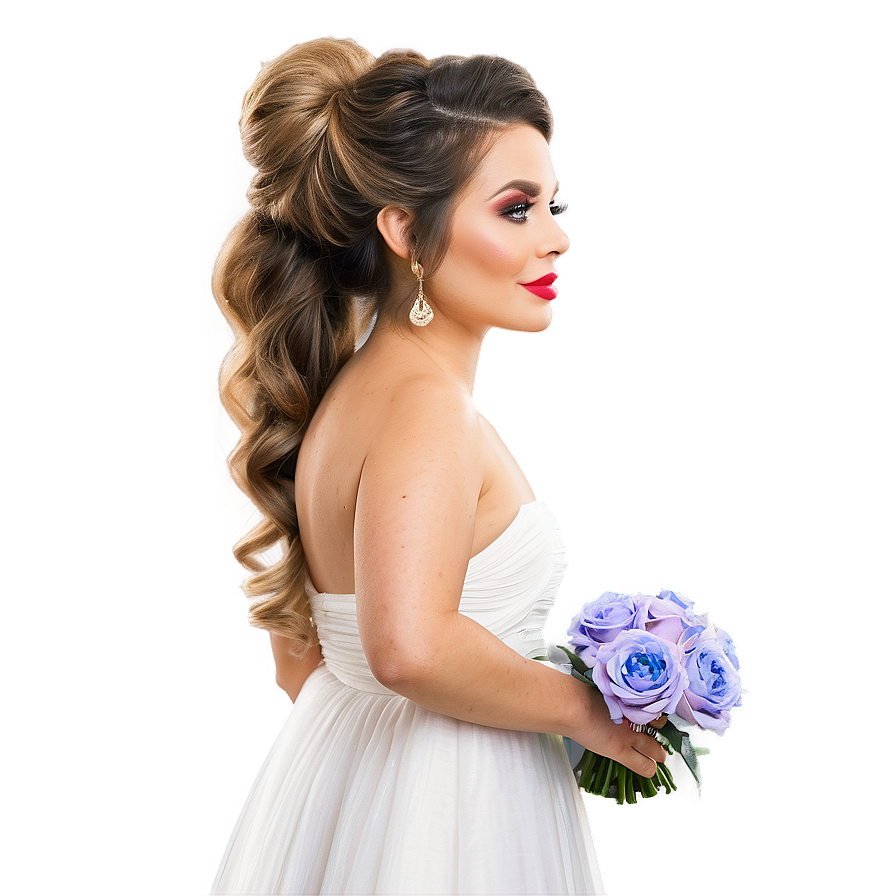 Romantic Long Hair Updo Png 55