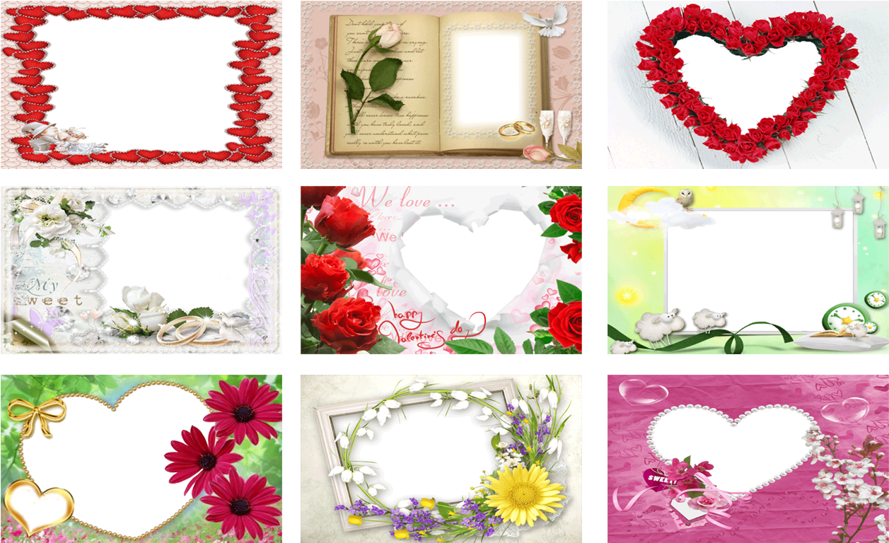 Romantic Love Photo Frames Collection