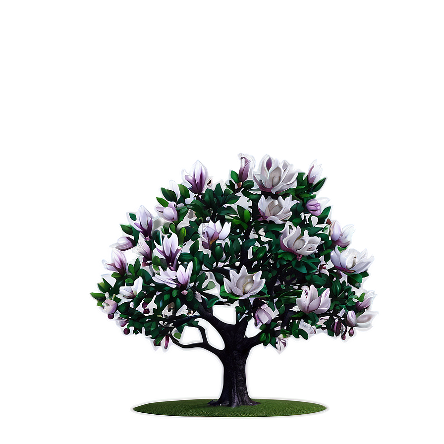 Romantic Magnolia Tree Scene Png Kbm48