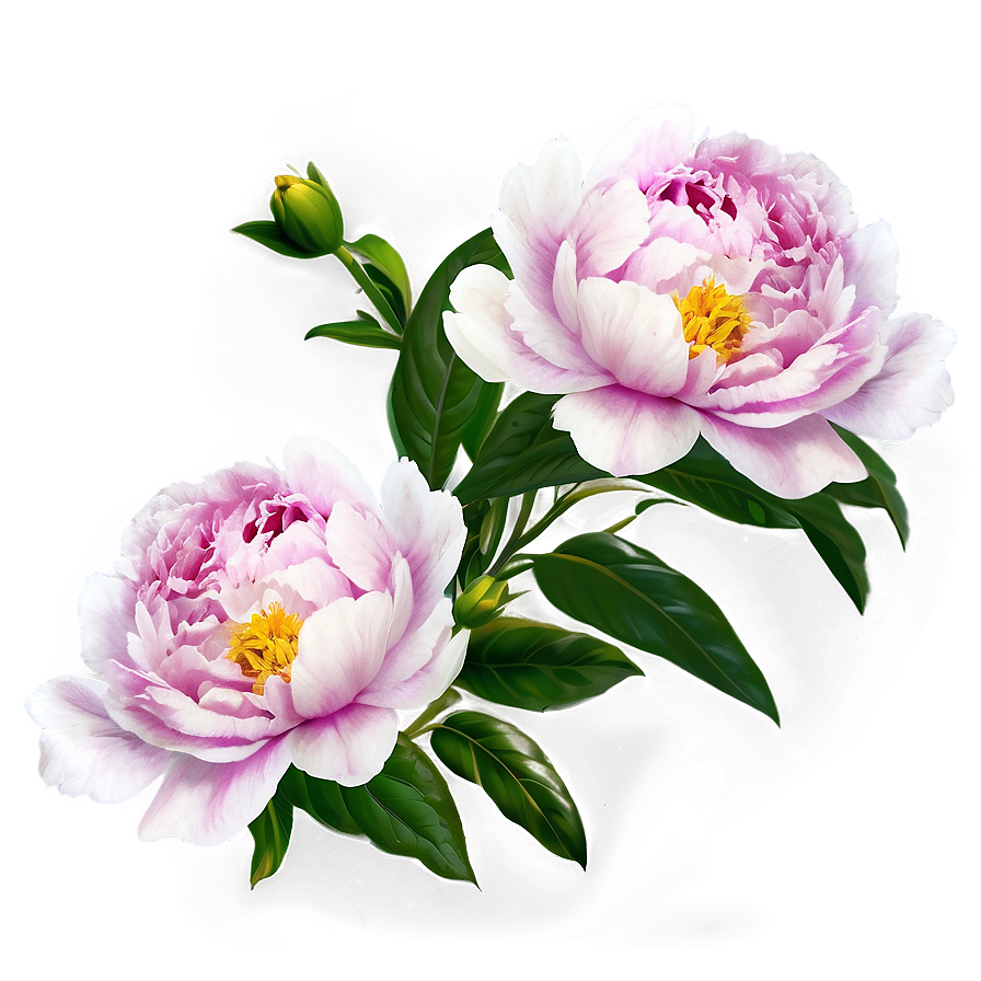 Romantic Peony Pattern Png Yfu