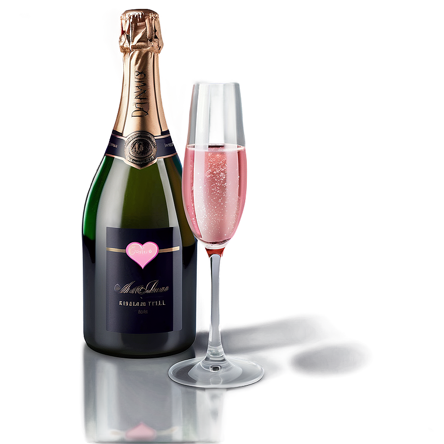 Romantic Pink Champagne Date Png 06292024