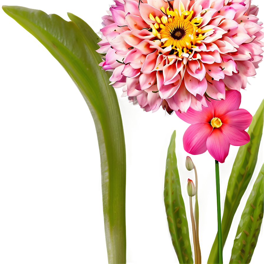 Romantic Pink Flowers Png Ykn19