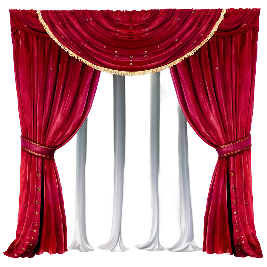 Romantic Red Curtain Png Qag
