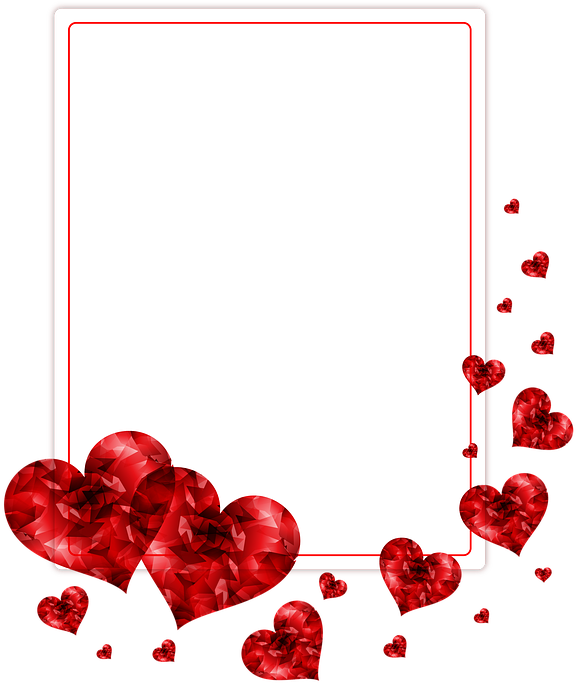 Romantic Red Hearts Photo Frame