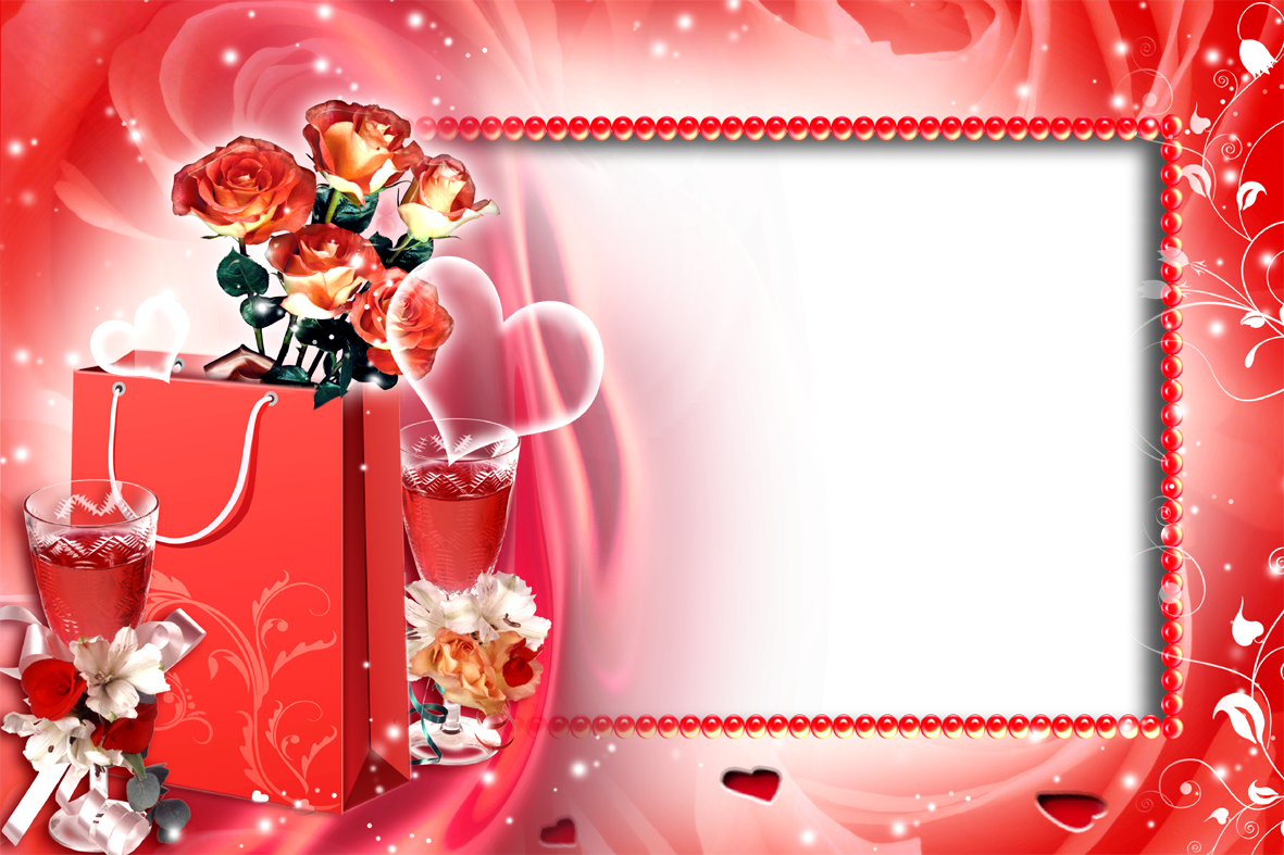 Romantic Red Love Photo Frame