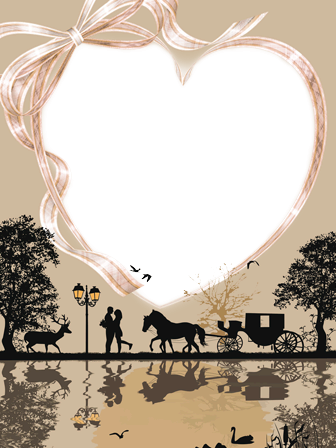 Romantic Silhouette Love Frame