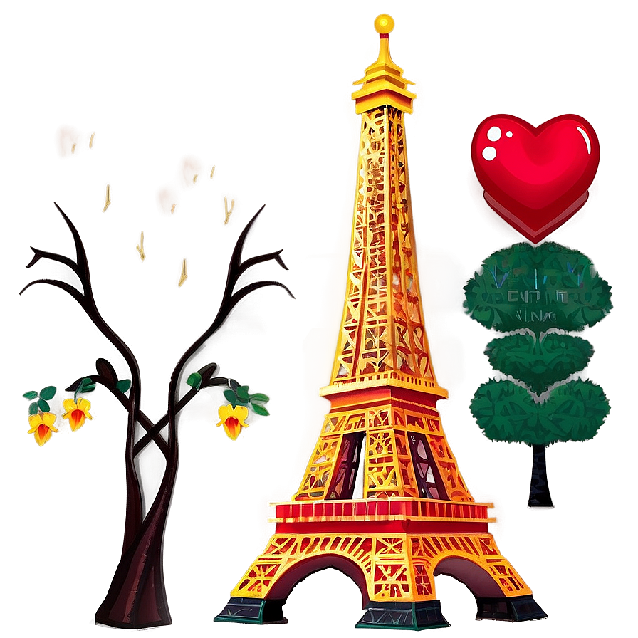 Romantic Torre Eiffel Scene Png Ulb39