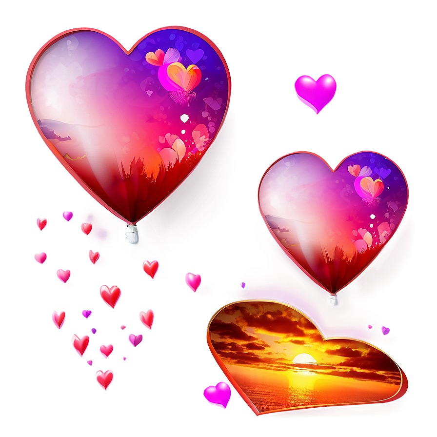 Romantic Valentine's Day Sunset Png 38