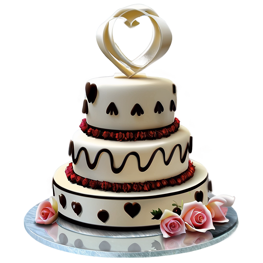 Romantic Wedding Cake Png 06122024