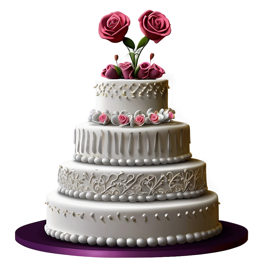 Romantic Wedding Cake Png 20