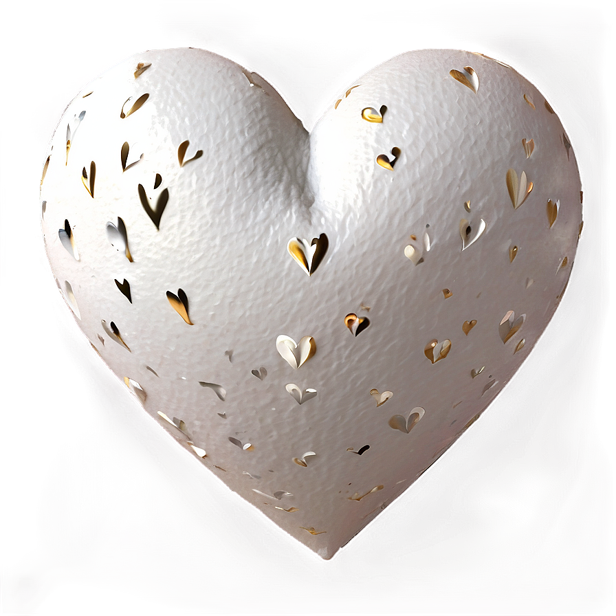 Romantic White Hearts Png Bmh98