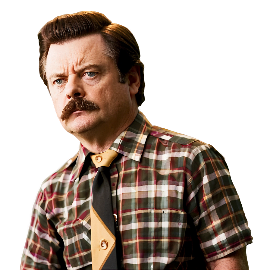 Ron Swanson Character Png Uij47