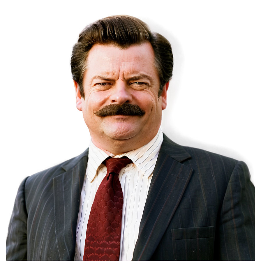 Ron Swanson Grin Png Hba