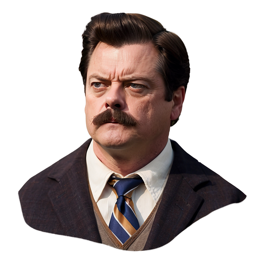 Ron Swanson Stare Png 06242024