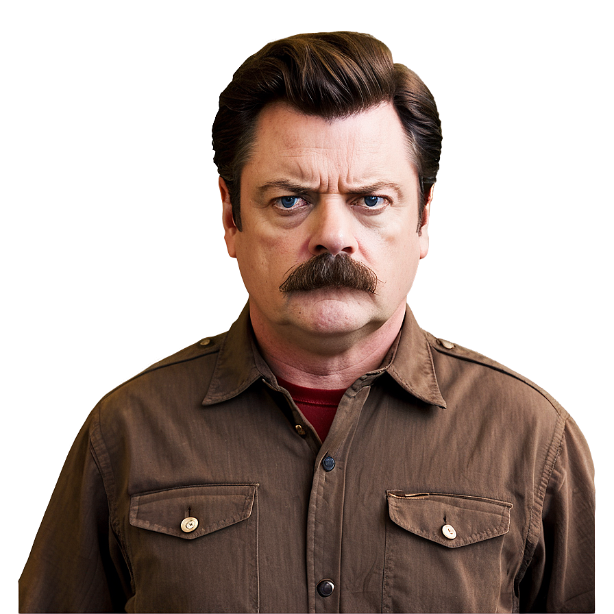 Ron Swanson Stare Png 36