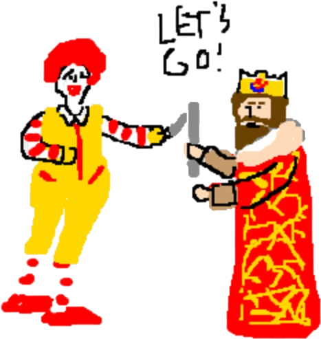 Ronaldand Burger King Mascots Duel