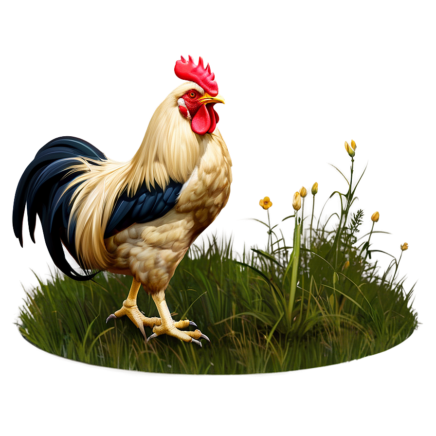 Rooster In Grassland Png 97